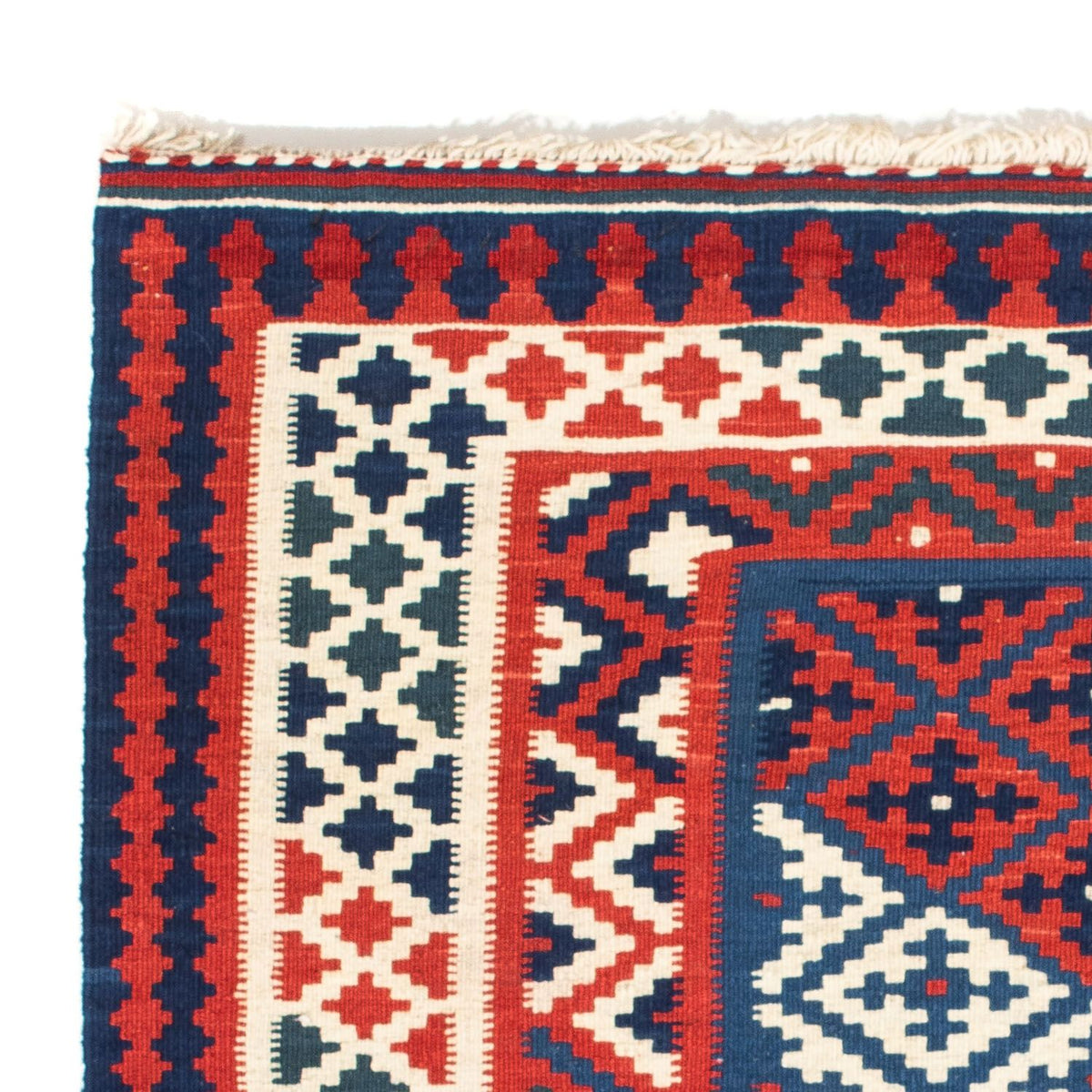 Kelim Fars Teppich 95x100cm - dunkelblau