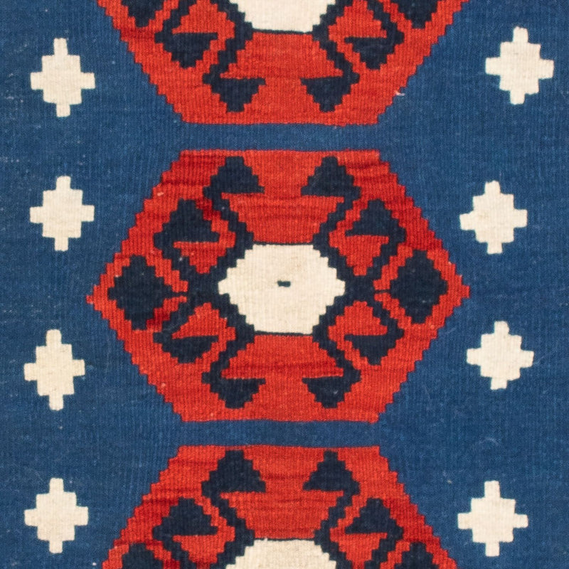 Kelim Teppich - Oriental 104 x 105 cm - dunkelblau