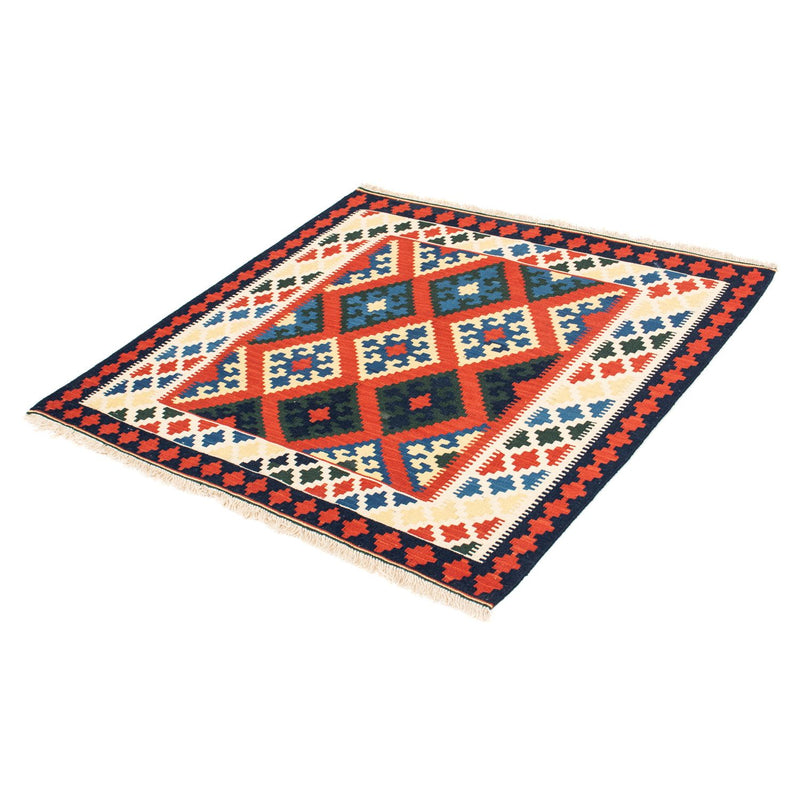 Kelim Fars Teppich 103x105cm - dunkelrot