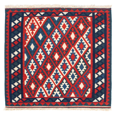 Kelim Fars Teppich 94x102cm - dunkelrot