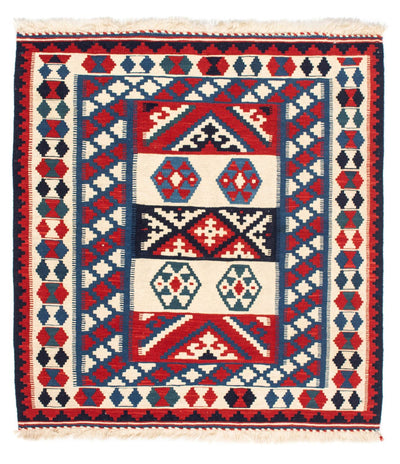 Kelim Fars Teppich 102x105cm - dunkelblau
