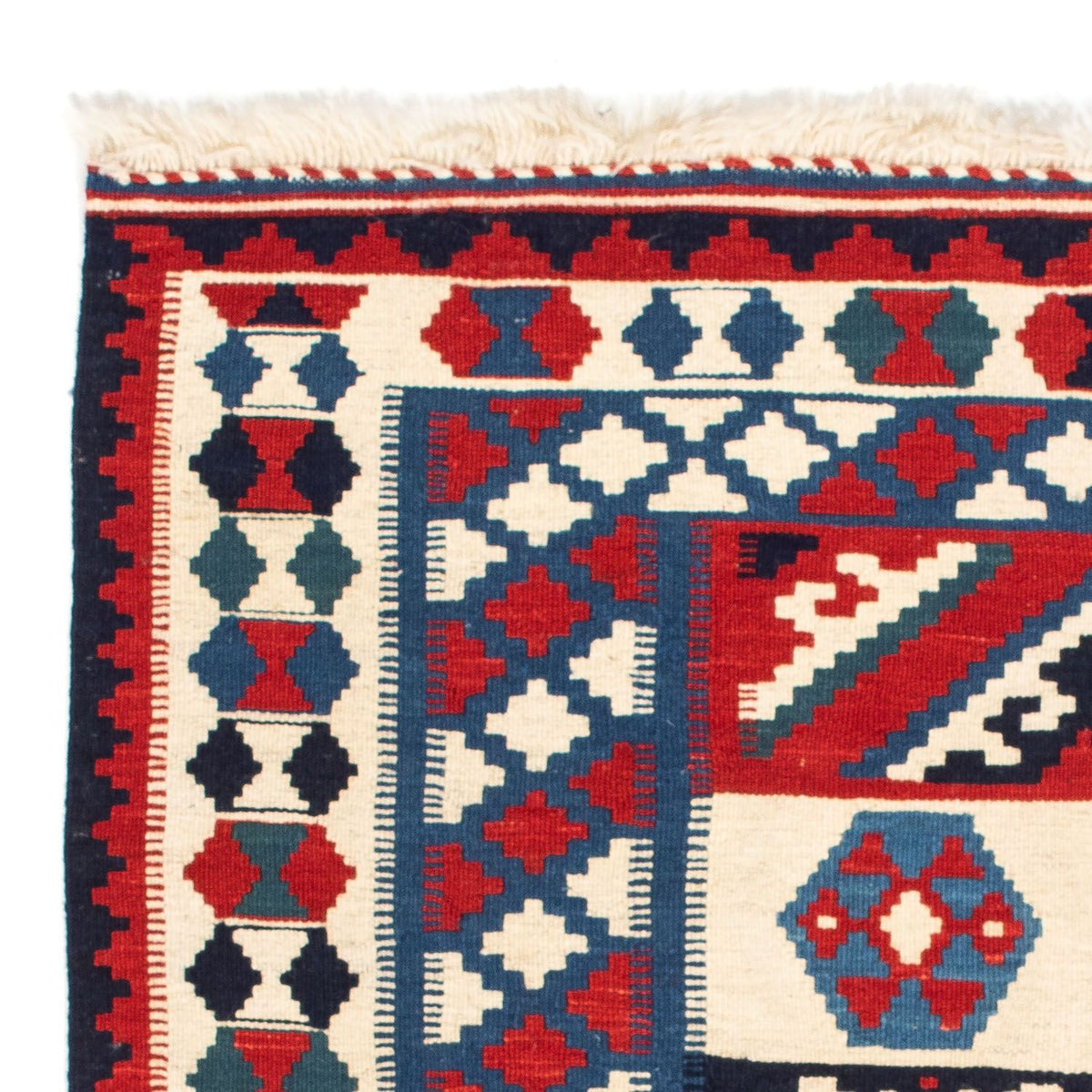 Kelim Fars Teppich 102x105cm - dunkelblau