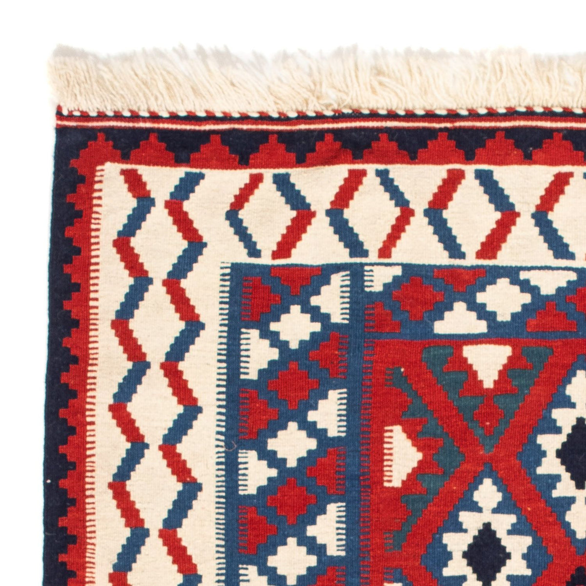 Kelim Fars Teppich 103x106cm - dunkelrot