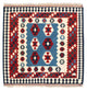 Kelim Fars Teppich 102x107cm - blau