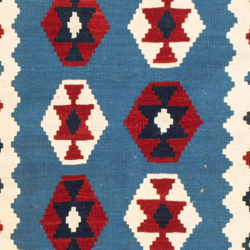 Kelim Fars Teppich 102x107cm - blau