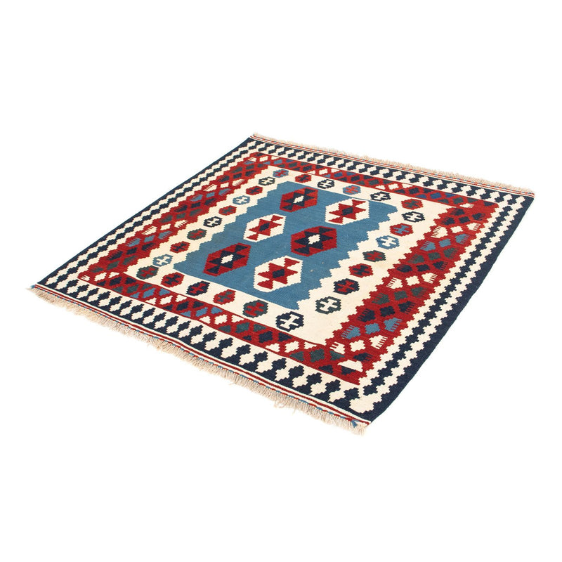 Kelim Fars Teppich 102x107cm - blau