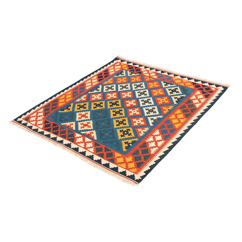 Kelim Fars Teppich 100x104cm - dunkelblau
