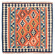 Kelim Fars Teppich 104x104cm - rost