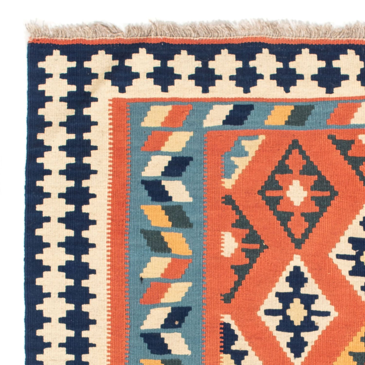 Kelim Fars Teppich 104x104cm - rost
