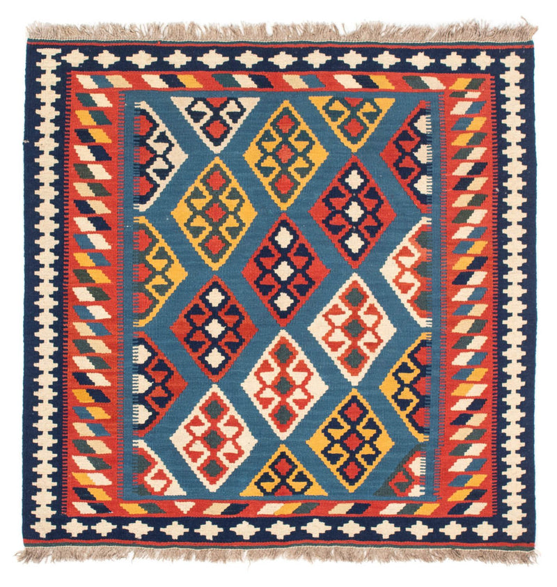 Kelim Fars Teppich 99x101cm - dunkelblau