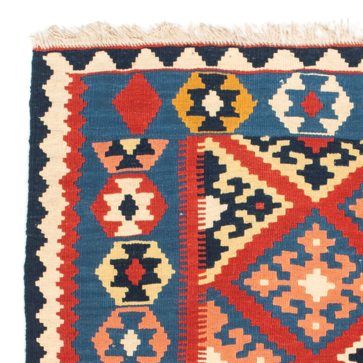 Kelim Fars Teppich 101x105cm - dunkelrot