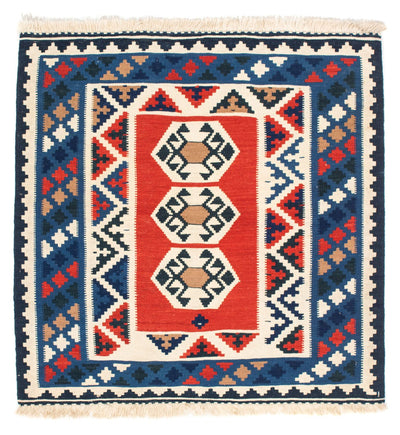 Kelim Fars Teppich 103x103cm - mehrfarbig
