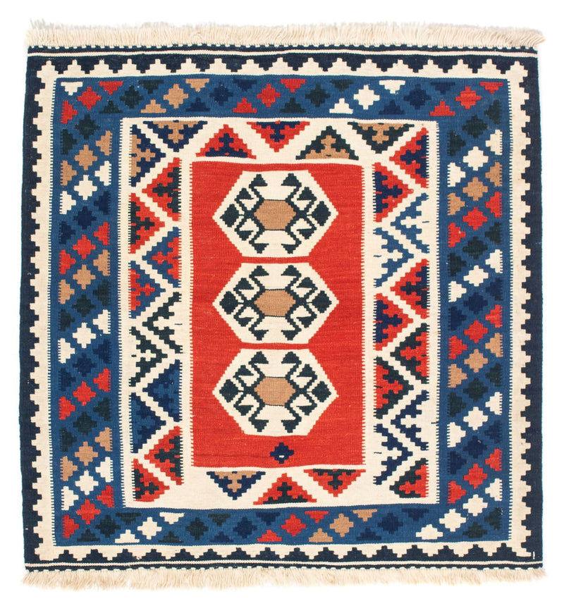 Kelim Fars Teppich 103x103cm - mehrfarbig