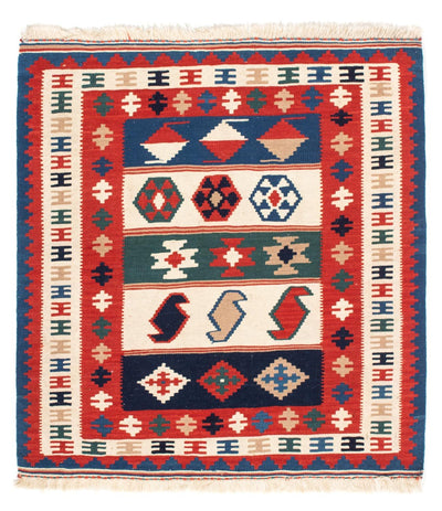 Kelim Fars Teppich 100x106cm - mehrfarbig