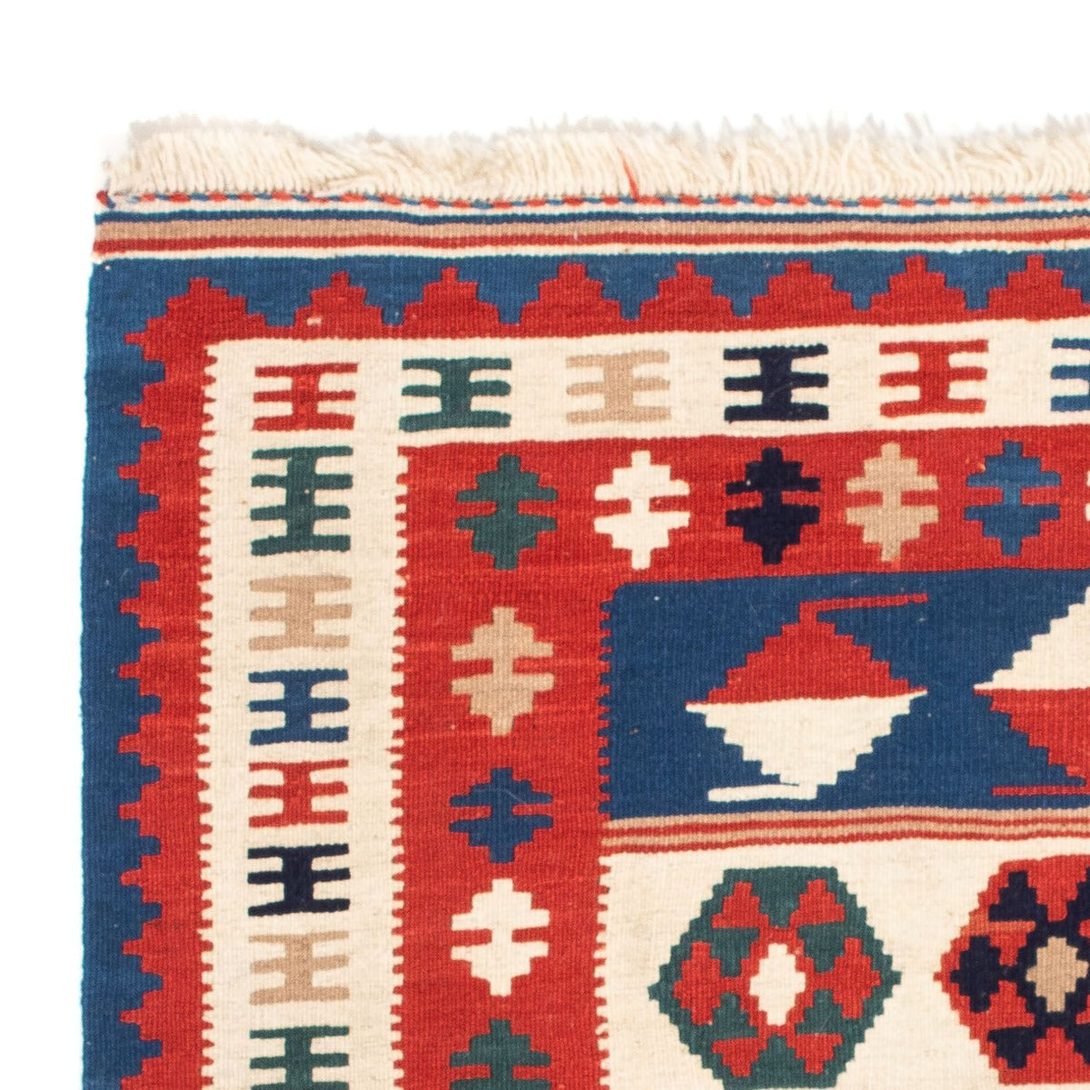Kelim Fars Teppich 100x106cm - mehrfarbig