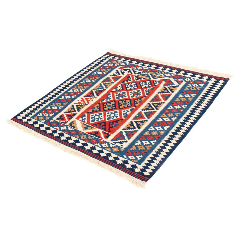 Kelim Fars Teppich 95x99cm - dunkelblau