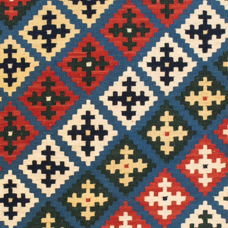 Kelim Fars Teppich 100x104cm - dunkelblau