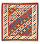 Kelim Fars Teppich 102x106cm - dunkelrot