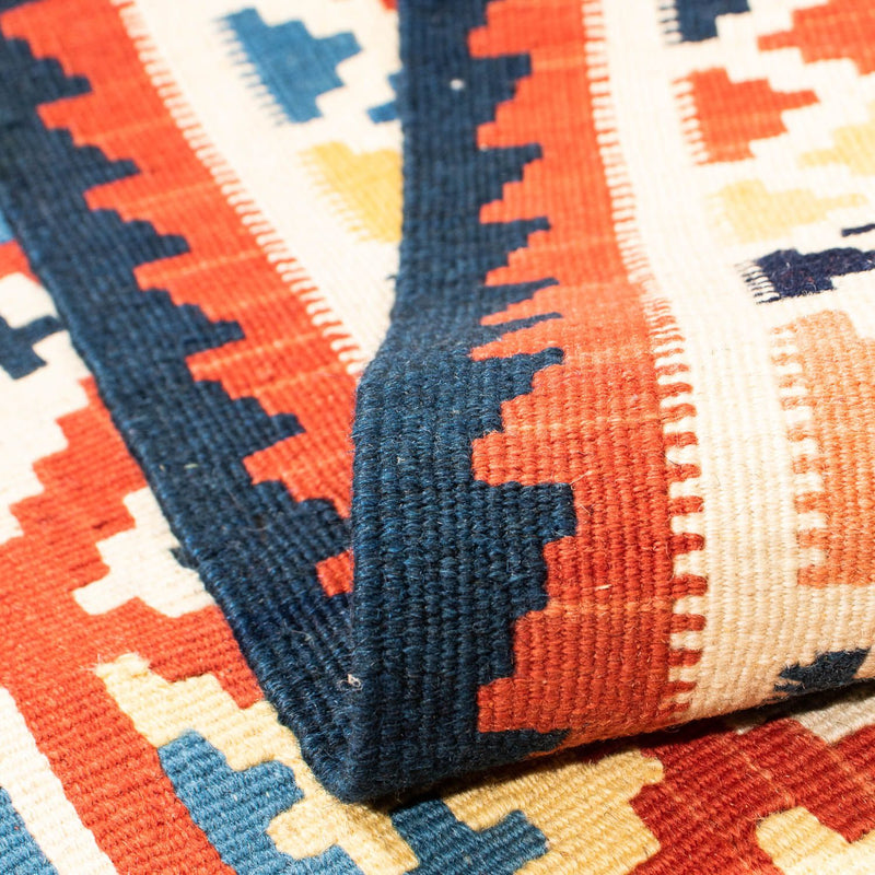 Kelim Fars Teppich 102x106cm - dunkelrot