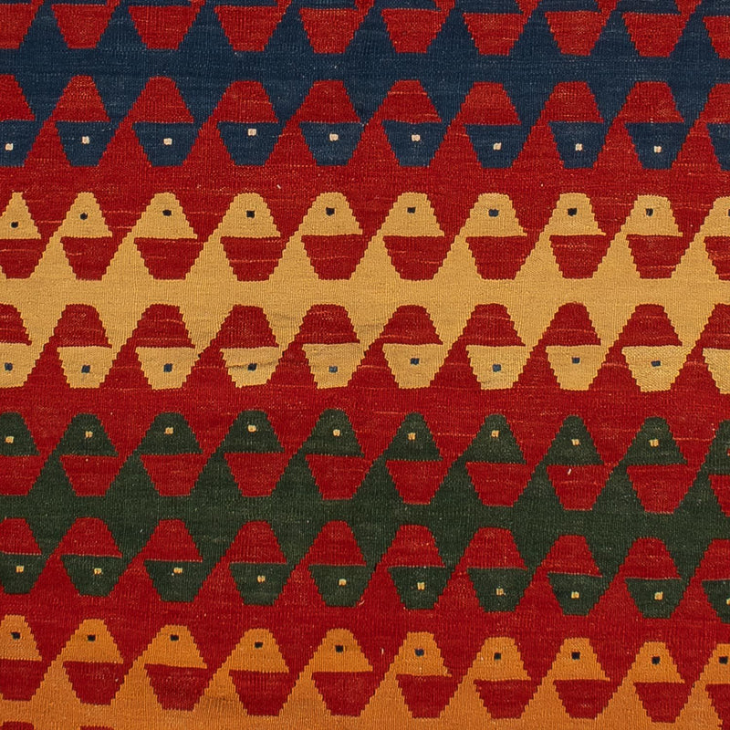 Kelim Fars Teppich 149x297cm - dunkelrot