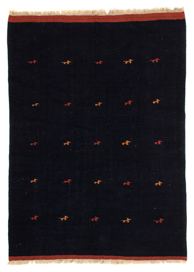 Kelim Fars Teppich 150x206cm - dunkelblau