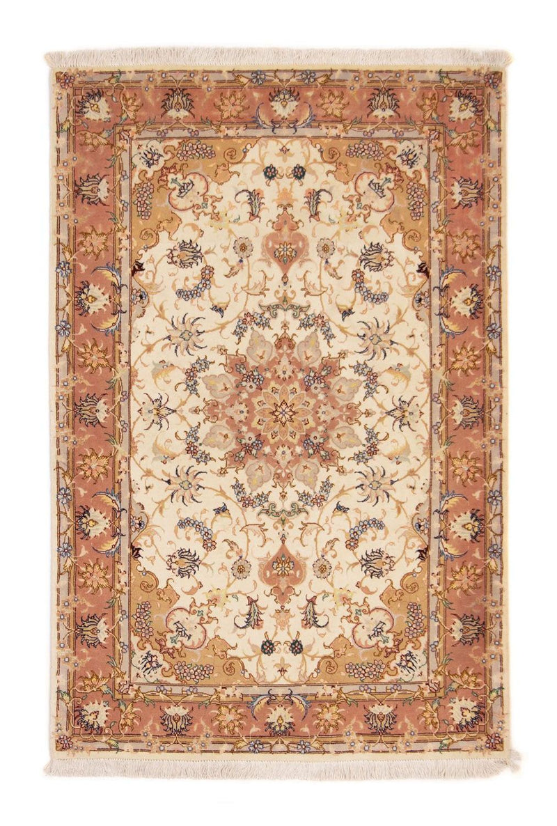Täbriz - 50 Raj Teppich 100x154cm - Perserteppich - beige
