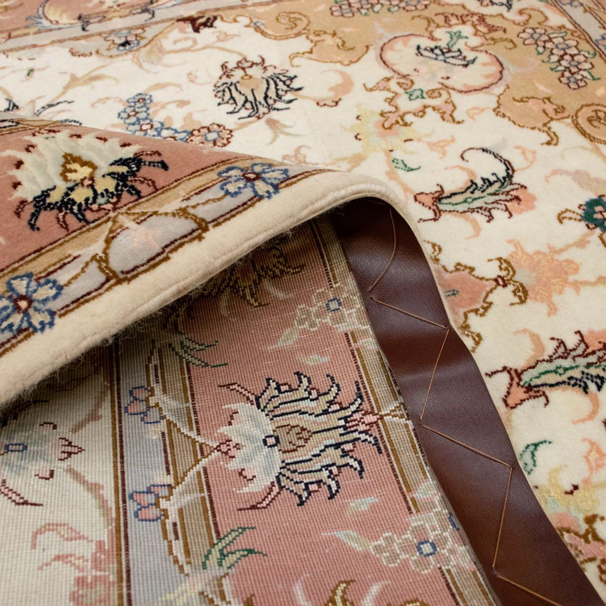 Täbriz - 50 Raj Teppich 100x154cm - Perserteppich - beige