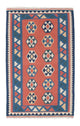 Kelim Fars Teppich 122x191cm - dunkelblau