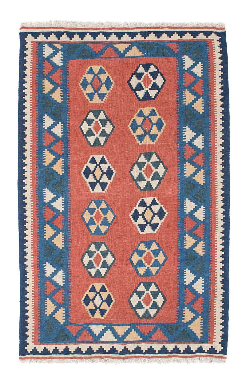 Kelim Fars Teppich 122x191cm - dunkelblau