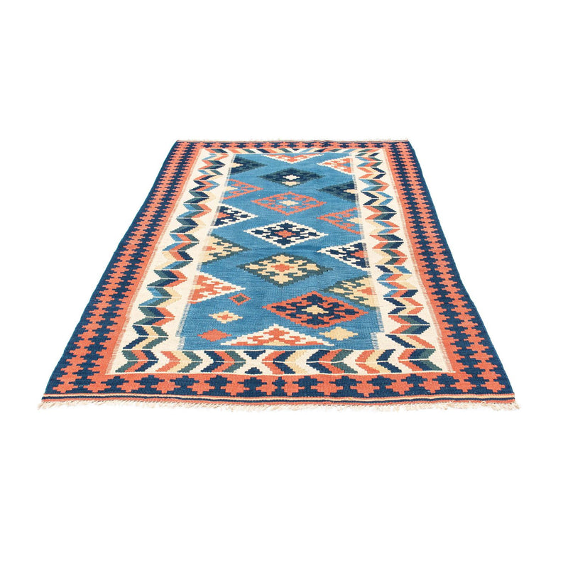 Kelim Fars Teppich 133x194cm - blau