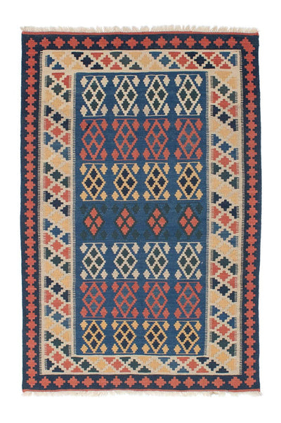Kelim Fars Teppich 114x180cm - blau