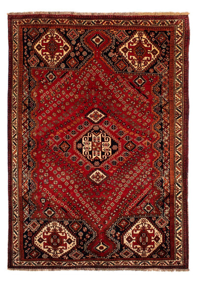 Ghashghai Teppich 205x303cm - Perserteppich - dunkelrot