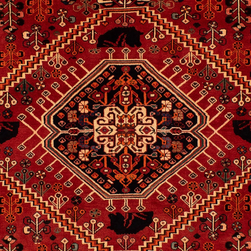 Ghashghai Teppich 198x273cm - Perserteppich - dunkelrot