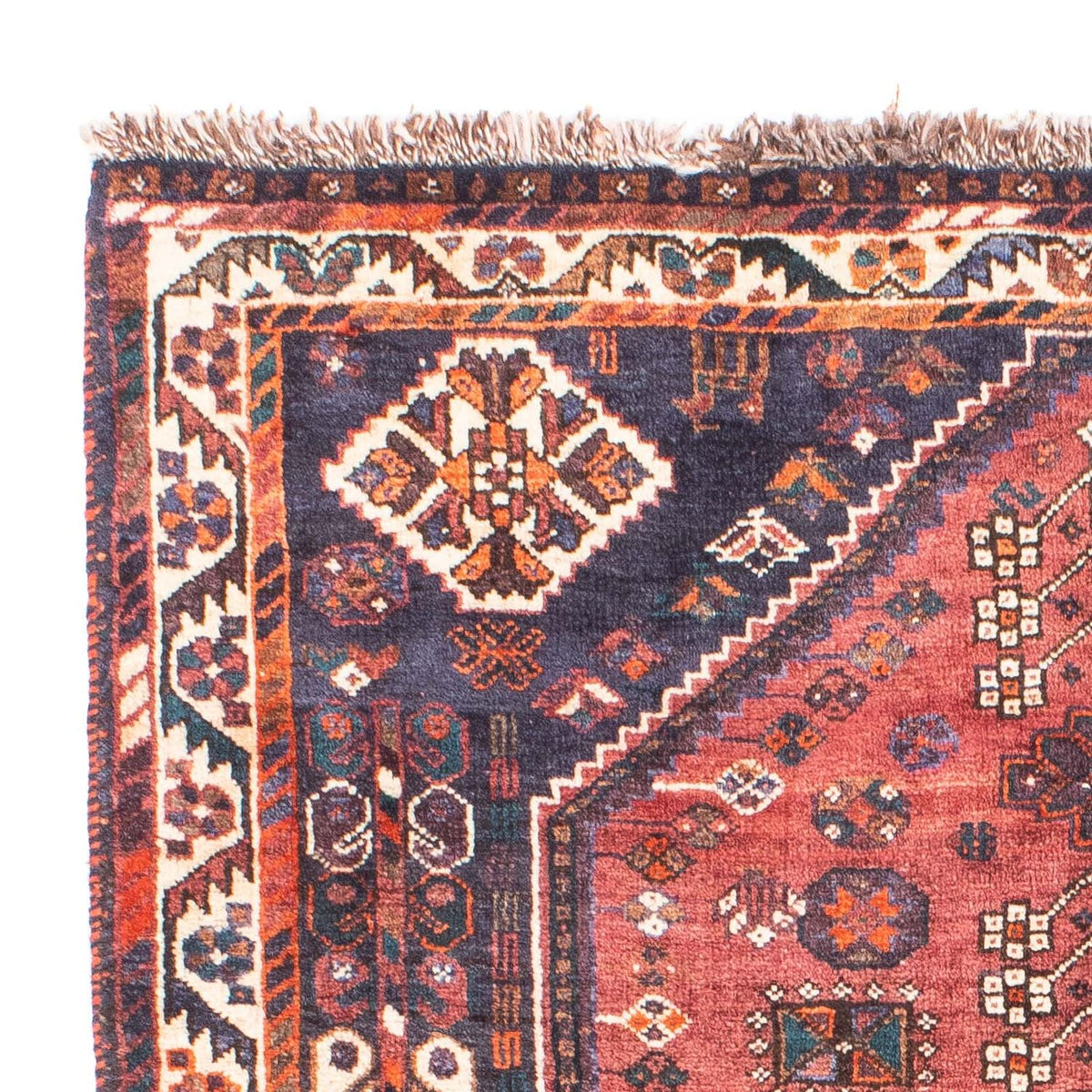 Ghashghai Teppich 107x152cm - Perserteppich - dunkelrot