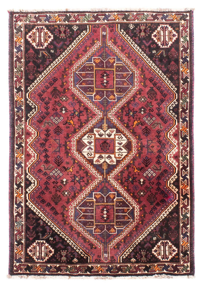 Ghashghai Teppich 108x157cm - Perserteppich - dunkelrot
