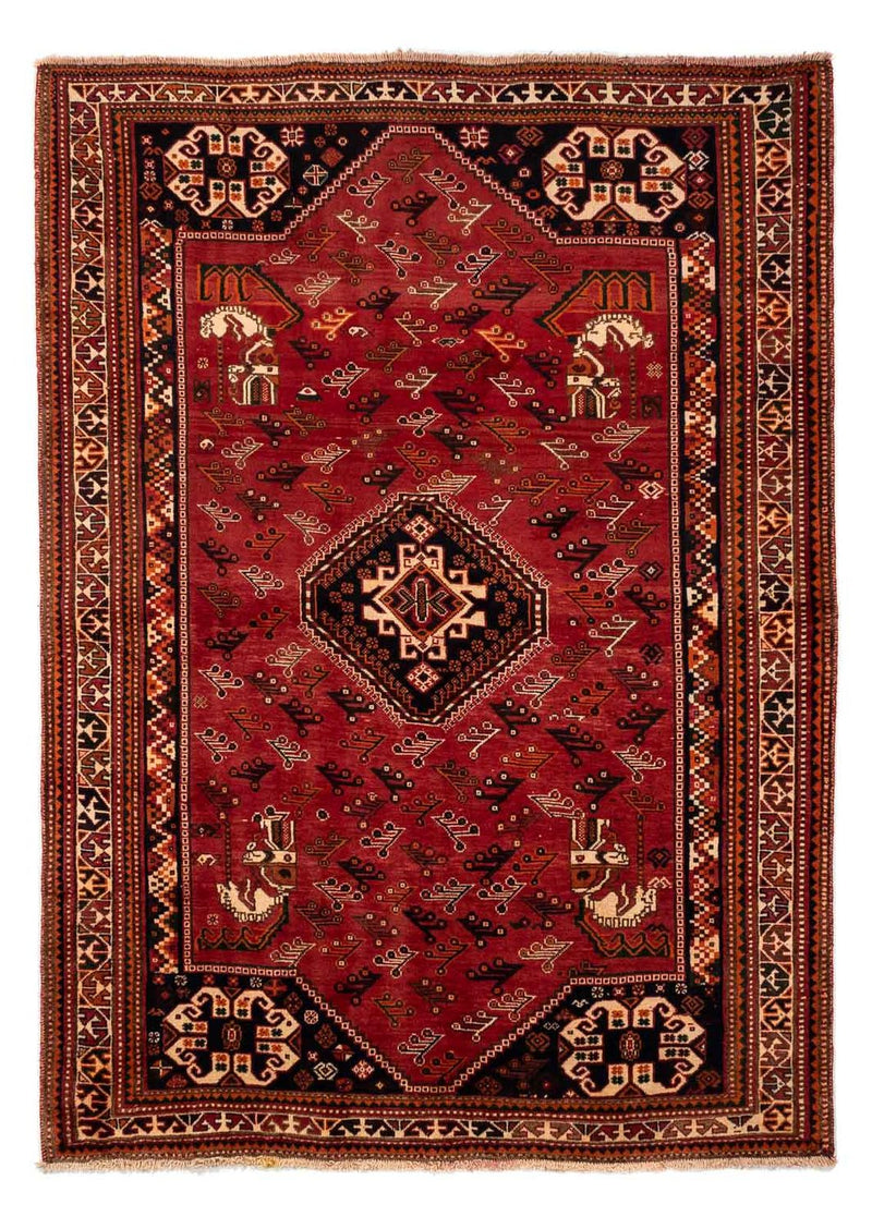 Ghashghai Teppich 168x244cm - Perserteppich - dunkelrot