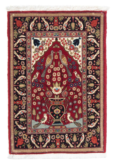 Sarough Teppich 55x80cm - Perserteppich - dunkelrot