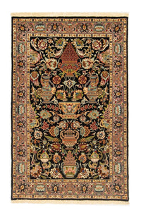 Ghom Teppich 102x156cm - Perserteppich - schwarz – product image