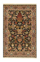 Ghom Teppich 102x156cm - Perserteppich - schwarz