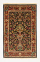 Ghom Teppich 101x161cm - Perserteppich - schwarz