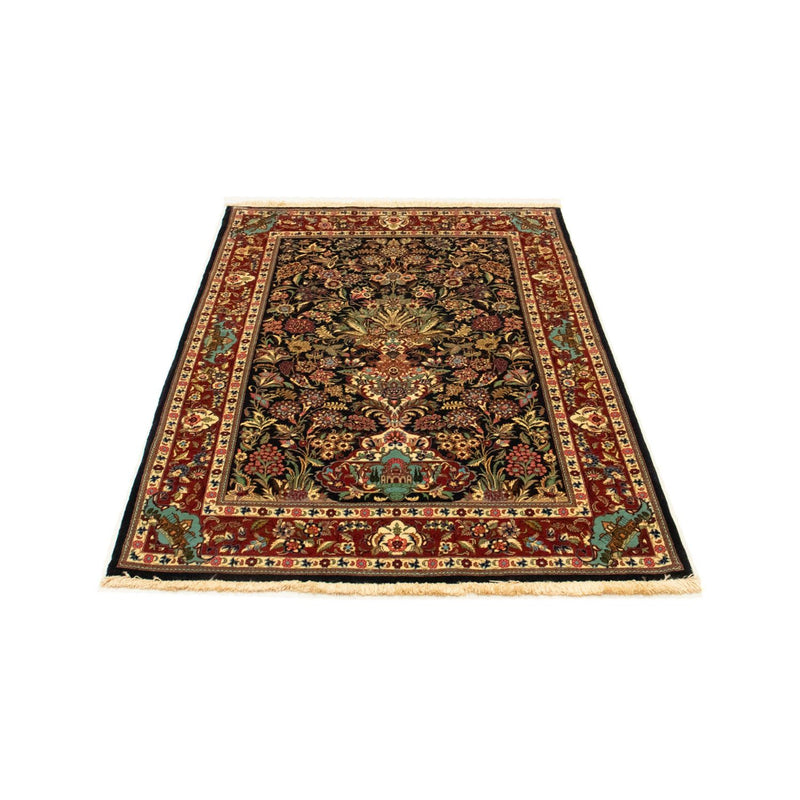 Ghom Teppich 101x161cm - Perserteppich - schwarz