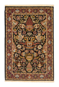 Ghom Teppich 101x149cm - Perserteppich - schwarz – product image