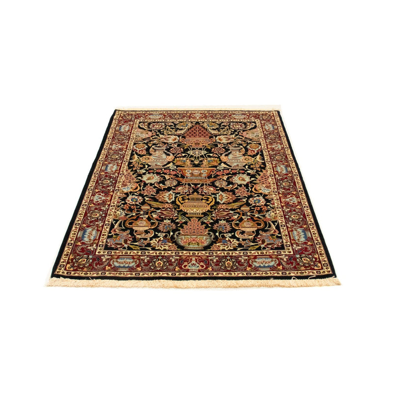Ghom Teppich 101x149cm - Perserteppich - schwarz