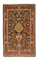 Ghom Teppich 102x162cm - Perserteppich - schwarz