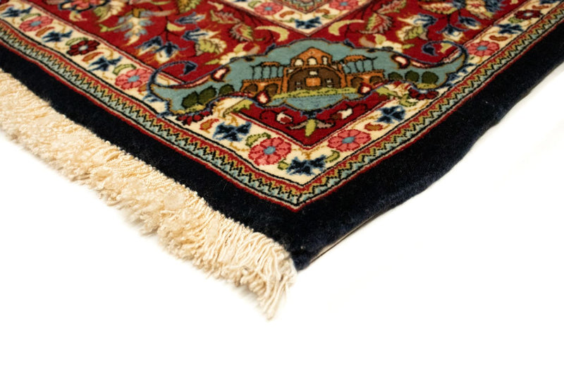 Ghom Teppich 102x162cm - Perserteppich - schwarz