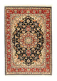 Ghom Teppich 101x147cm - Perserteppich - schwarz