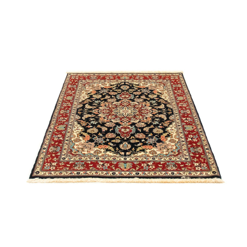 Ghom Teppich 101x147cm - Perserteppich - schwarz