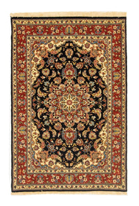 Ghom Teppich 102x149cm - Perserteppich - schwarz – product image
