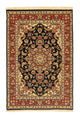 Ghom Teppich 102x149cm - Perserteppich - schwarz