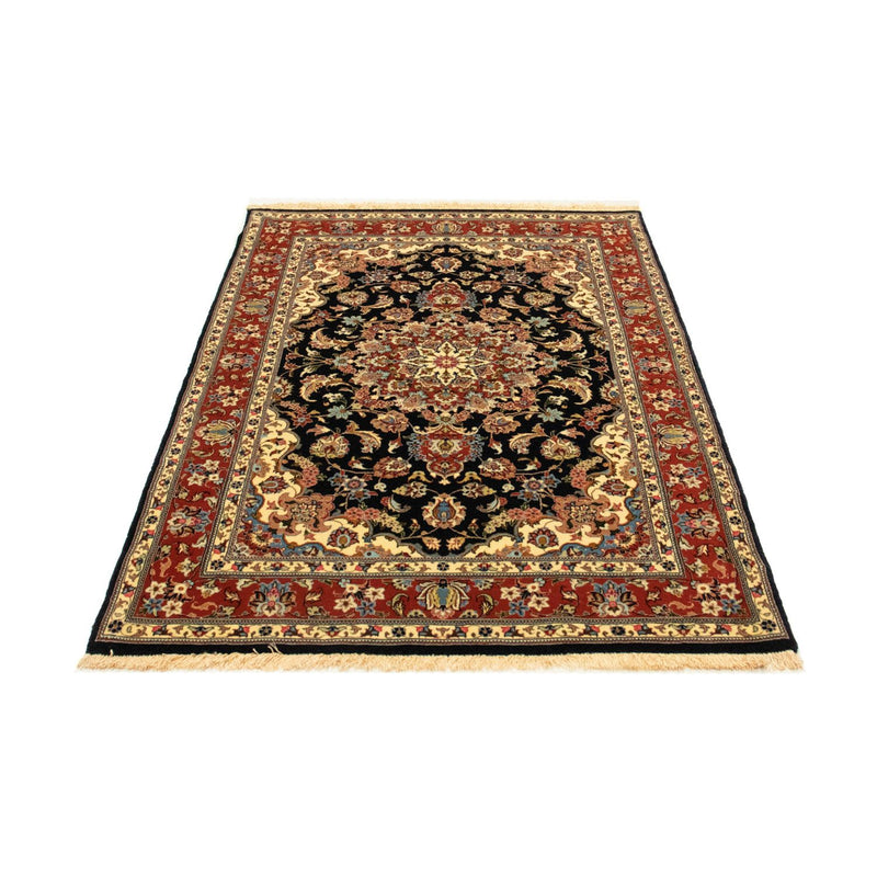Ghom Teppich 102x149cm - Perserteppich - schwarz